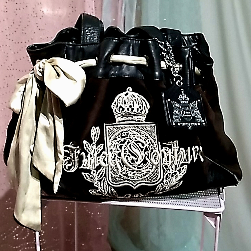 Large Juicy Couture Brown Velour Purse